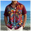 2026 Men's Short Sleeve Collar Guitar Hippie Top Shirt