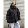 Fashion Thicken Hooded  Down Cotton Jacket for Women Long Sleeve Snow Coat Warm High Street Loose Parkas Oute
