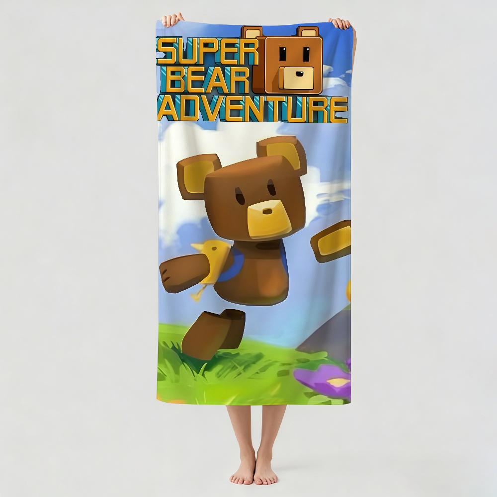 Spiel S-Superbär A-Abenteuer Handtuch Trocknen Badetuch Anwendbar Für Leichtes Schwimmen Camping Yoga Strand Aus