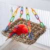 Durability Grass Bird Hammock Bird Rope Net Woven Parrots Platform Bird Toy for Pet Owners Of Parakeets