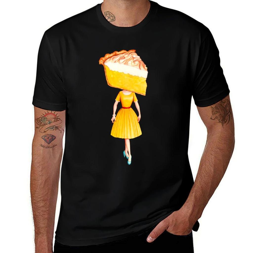 Cake Head Pinup Lemon Meringue Tshirt Casual Street Style Short Sleeve Tee