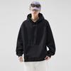 Men's Spring/Fall Solid-Color Oversized Crewneck Hooded Sweatshirt
