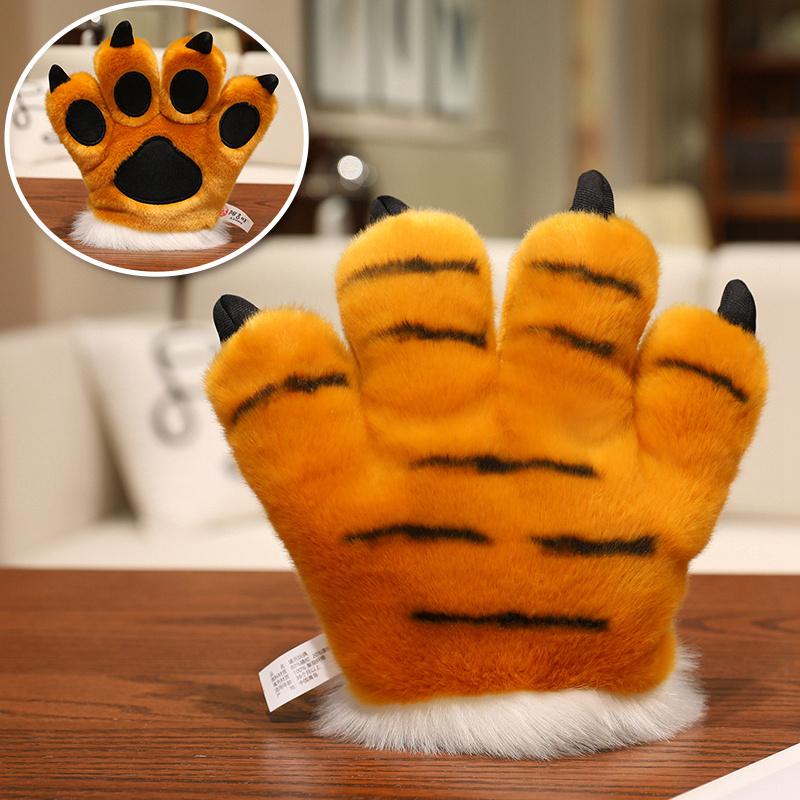 Non-Toxic 25Cm Animal Claws Gloves Soft Stuffed Plush Toys Dog Bear Tiger Paws Plush Gloves Cosplay Costume Pograpy Props Charm Gifts