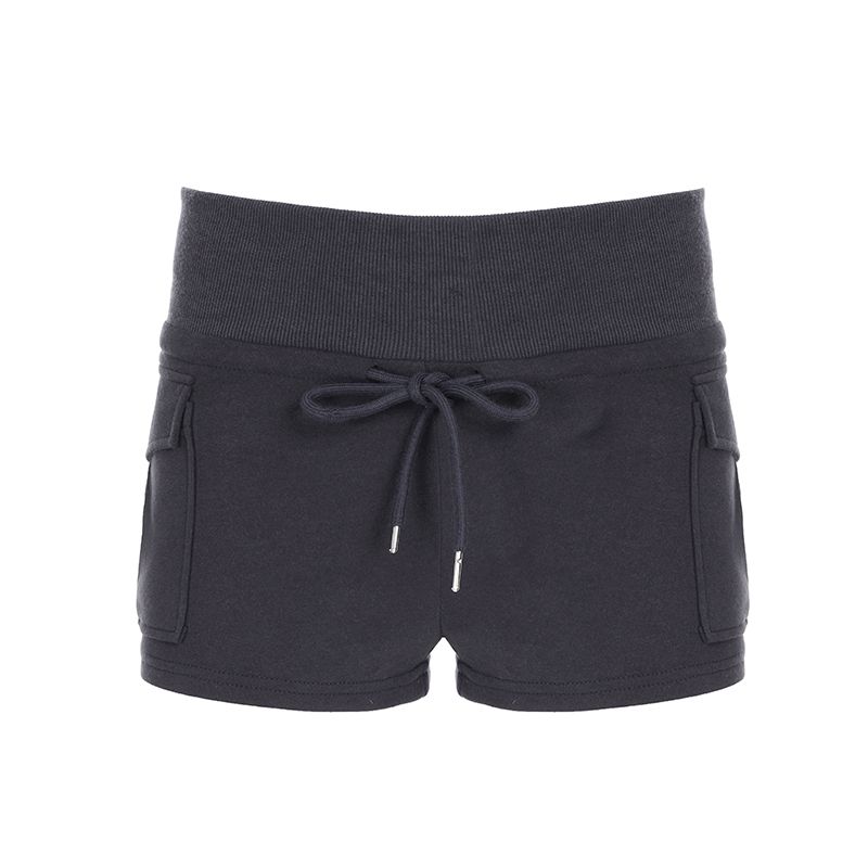 H Home European and American Women's Clothing Street Athleisure Pocket High-Waist Cargo Shorts Fitness Running Shoelace Sexy Hot Pants