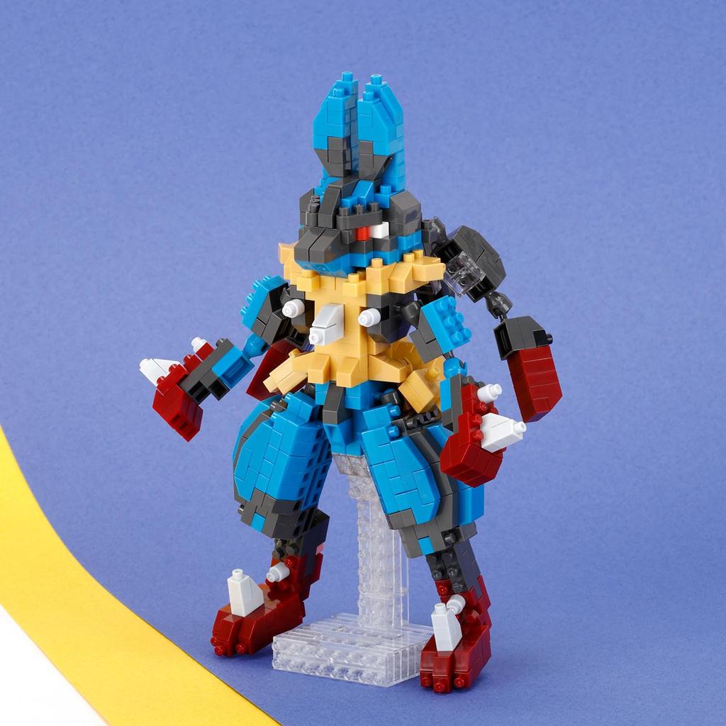 Kawada Nanoblock Mega Lucario RS x 14 x 18 Ages 12 and Interior Hobby Pokémon NBPM_R11, 4.5 cm, Up, Decoration,