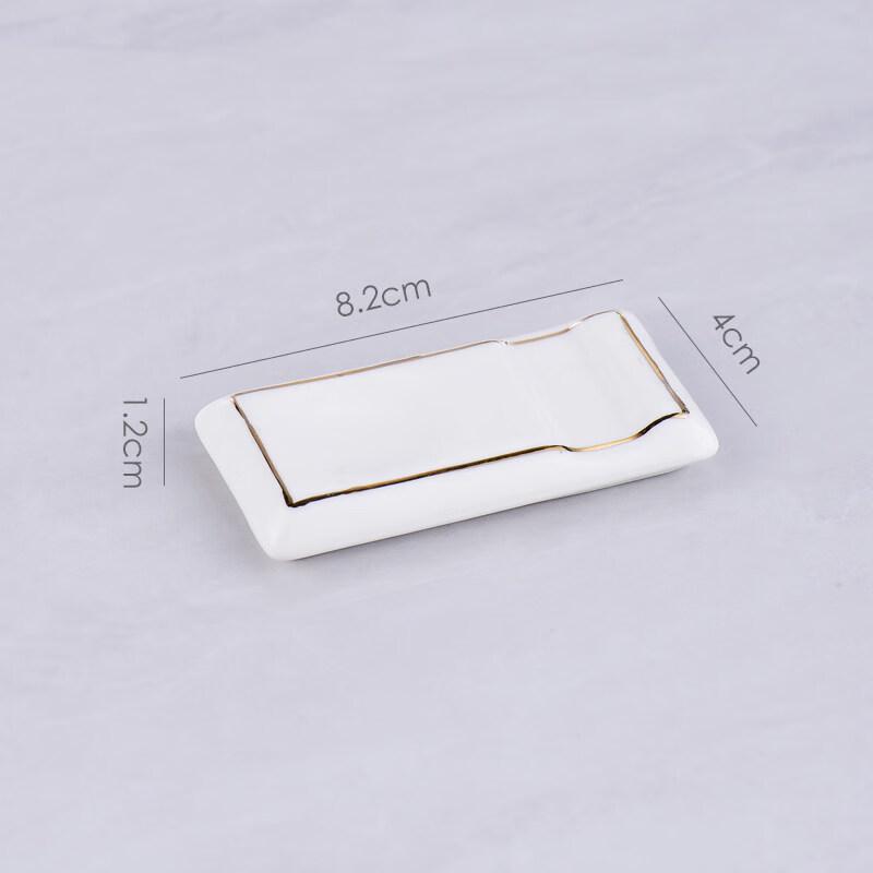 Pure White Ceramic Chopstick Rest