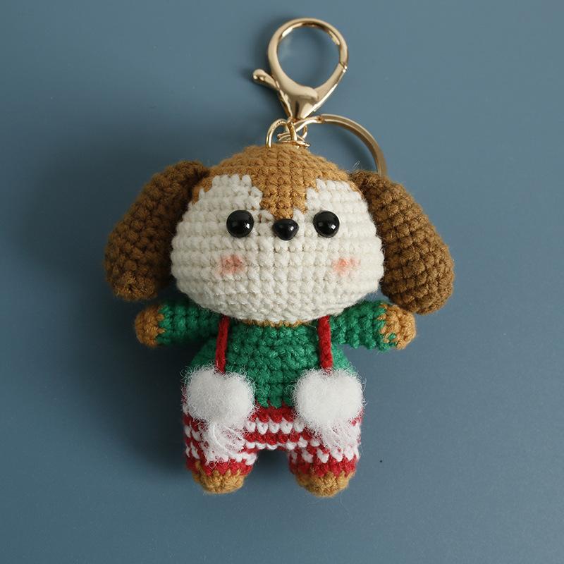 Crochet Animal Key Ring Cute Handwoven Pendant Creative Mini Knitted Animal Keychain Friends Gift