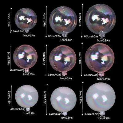 10 Stück Transparente Blase Ball Kuchen Topper Perle Einsatz Cupcake DIY Dekoration Für Geburtstagsfeier Hochzeitstag Babyparty