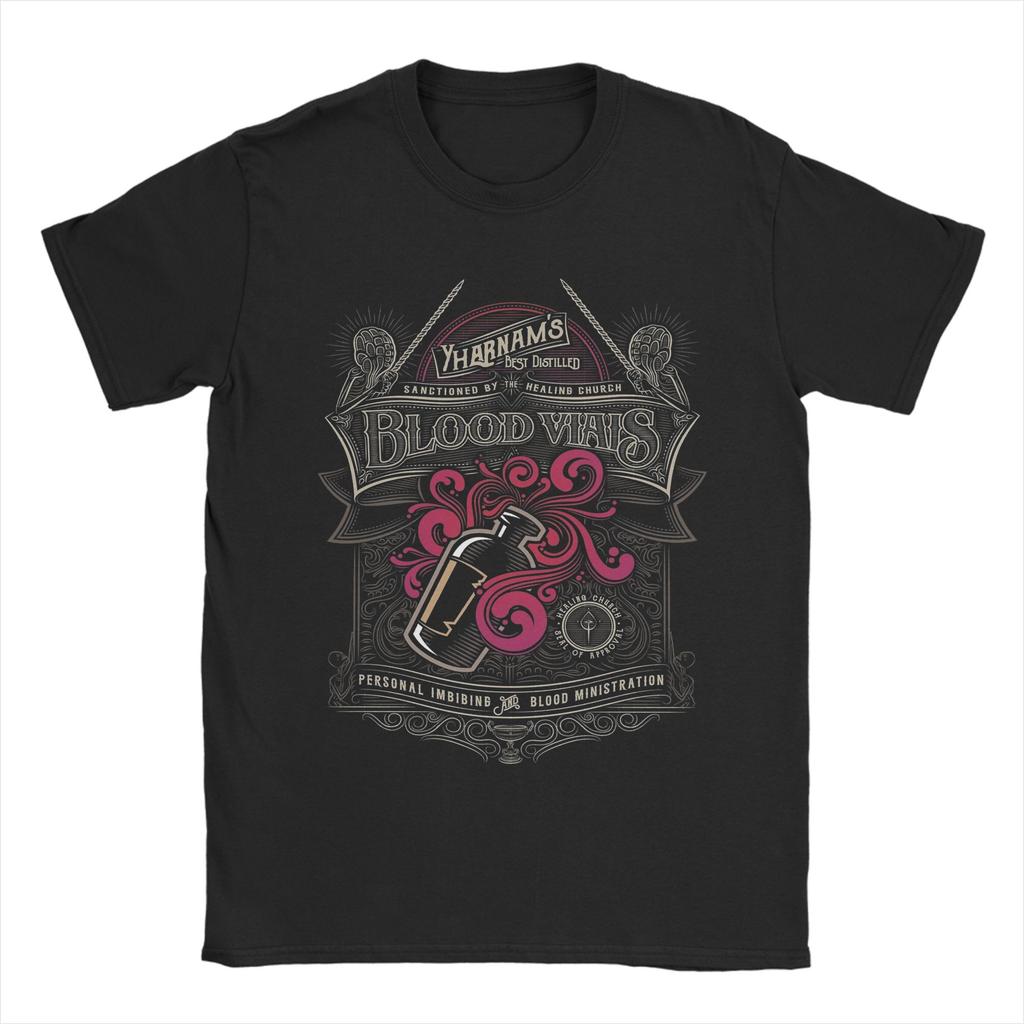 Unisex s Bloodbornes Dark Souls T Shirts Pure Cotton Clothing Vintage Short Sleeve Crewneck Tees Summer TShirt