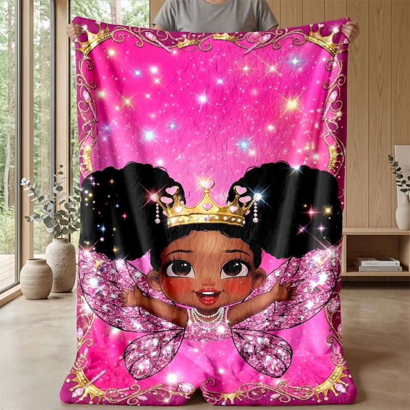 Fairy Princess Adventure Theme blanket Lightweight Warm Flannel Blanket Decorative Throw Blanket for Home Decoration