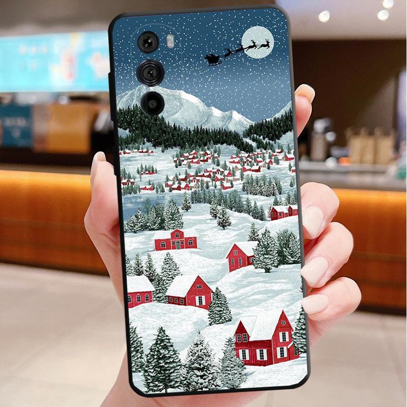 Christmas Aesthetic Cartoon Phone Case For Motorola Edge 50 40 Pro 60 50 40 30 Ultra Neo Fusion Moto G Play G Stylus G Power G