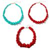 Coral Resin Necklace Multi Layer Design Lightweight Luxury Style For Daily And Special Occasions