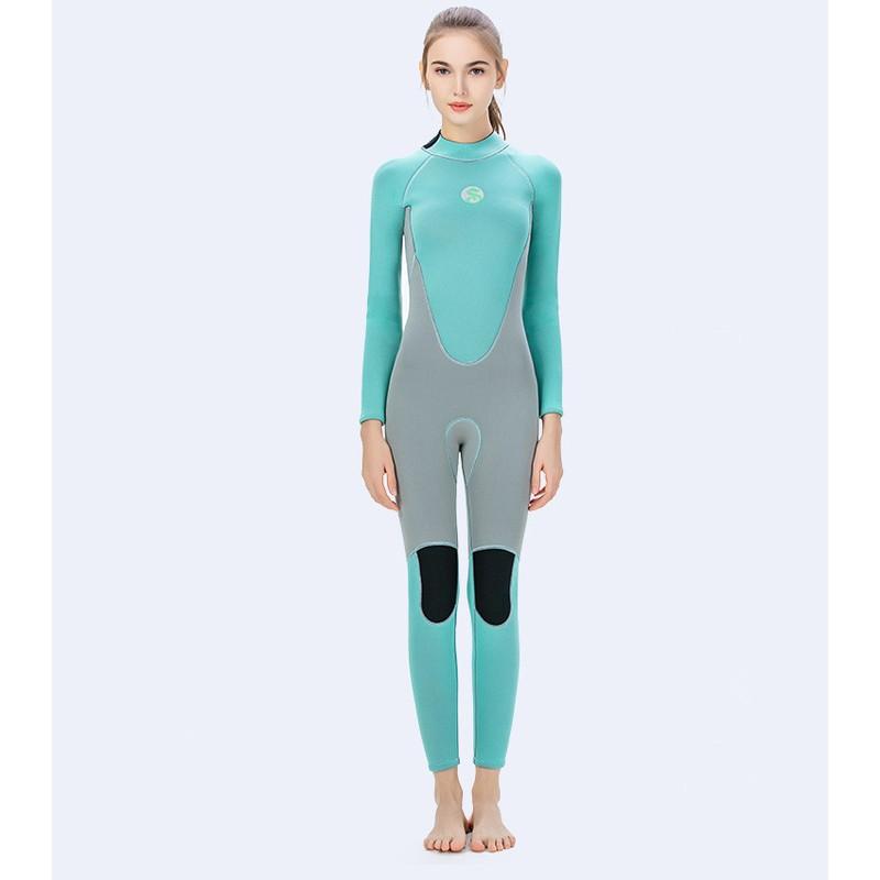SLINX Womens 3mm Full Wetsuit Scuba Diving Snorkeling Swimming Thermal Protection Long Sleeve UV Resistant