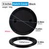 Boat-Ready White Round Non-Slip Inspection Hatches - Sizes 4" 6" 8" with Detachable Cover - ABS Plastic Screw Out Access Hatch 7