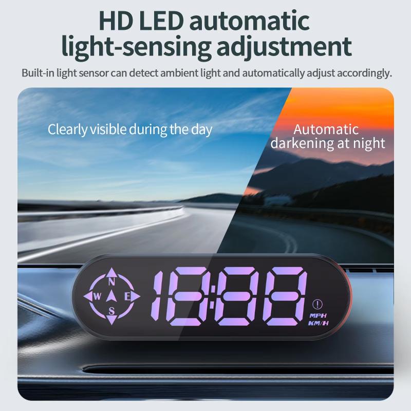 G29 GPS Head Up Display Real Time Speed Warning Compass Function Portable Auto Accessory for Travel Drivers