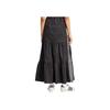 Adidas Originals Logo Ruched Long Midi Skirt Women Skirts Black KC0767