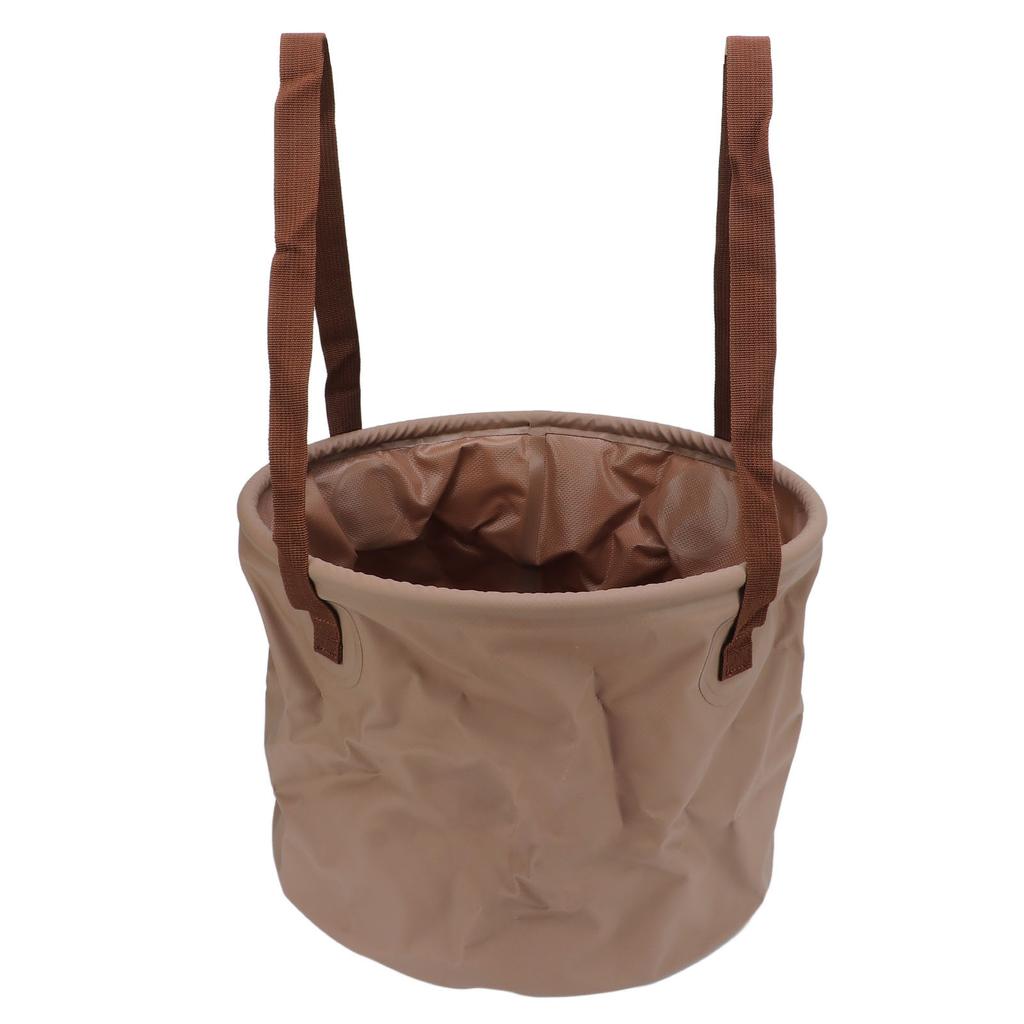 Faltbarer Eimer Verschleißfest Platzsparend Tragbarer Faltbarer Eimer für Outdoor-Camping Reisen 20L Khaki
