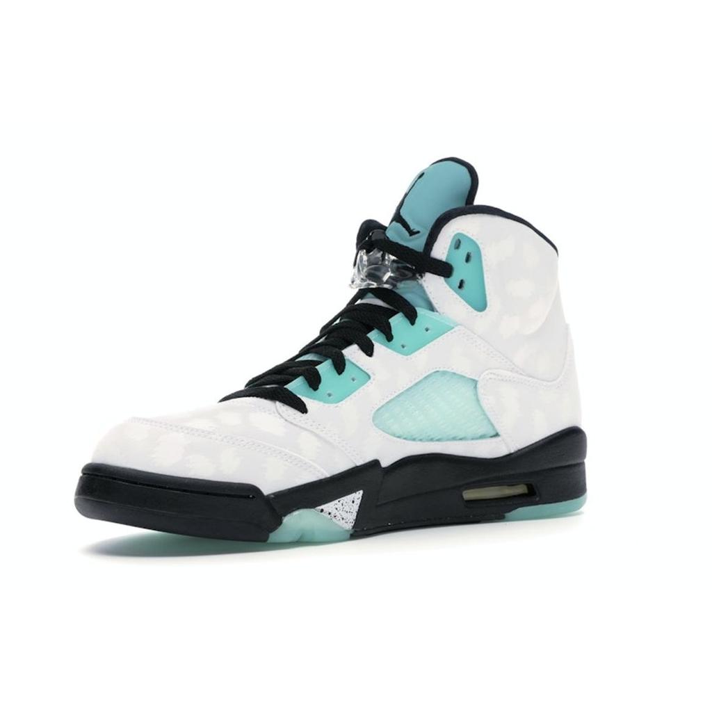 Air Jordan 5 Retro Island Green Unisex Sneakers White Black CN2932-100