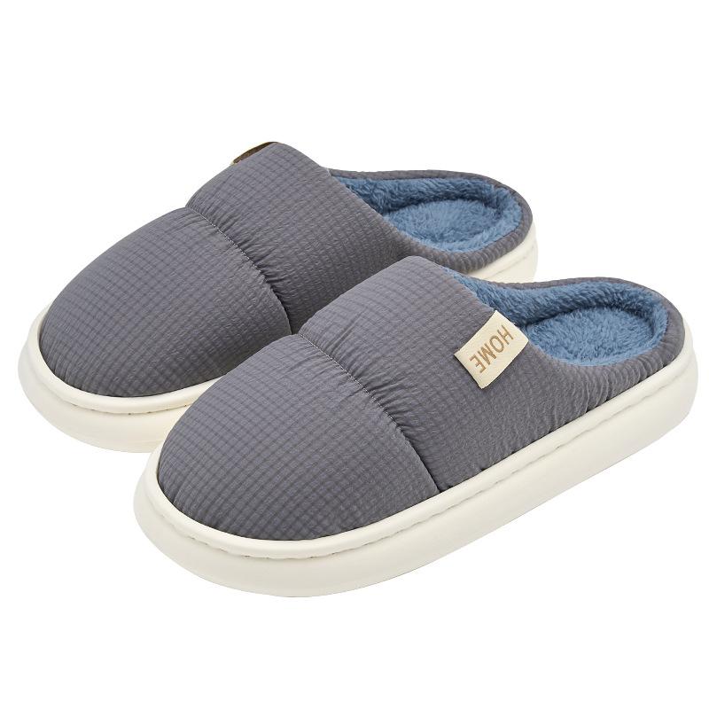 Cotton Slippers Autumn and Winter 2025 New Indoor Home Plush Slippers Couple Platform Warm Shoes