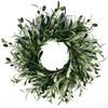 Artificial Olive Wreath Nature Rattan Branch Greenery Wreath for Front Door Wall Decoration 50CM Diameter