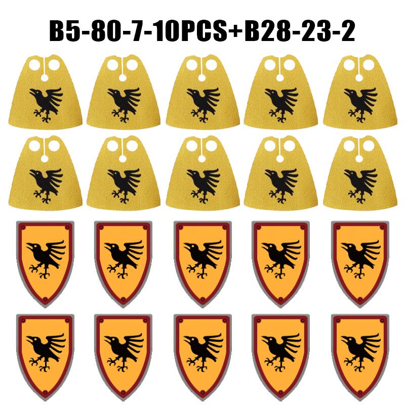 Medieval Castle Wolf Shield Building Blocks Military Knight Dragon Warrior Soldier Figures Accessories Weapon Helmet Bricks Toys