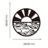 Sunrise Metal Sign Sun & Waves Wall Art Stylish Beach Room Decor Elegant Wall Art & Decoration Perfect for Coastal Themes