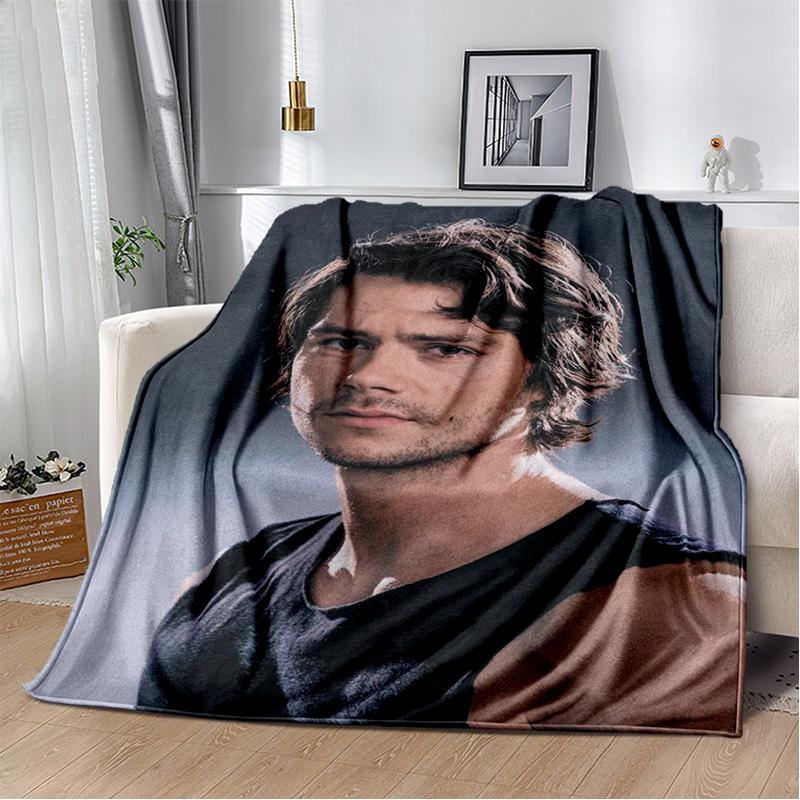 3D Dylan O’Brien DOB Actor Soft Plush Blanket,Flannel Blanket Throw Blanket for Living Room Bedroom Bed Sofa Picnic Cover Gift