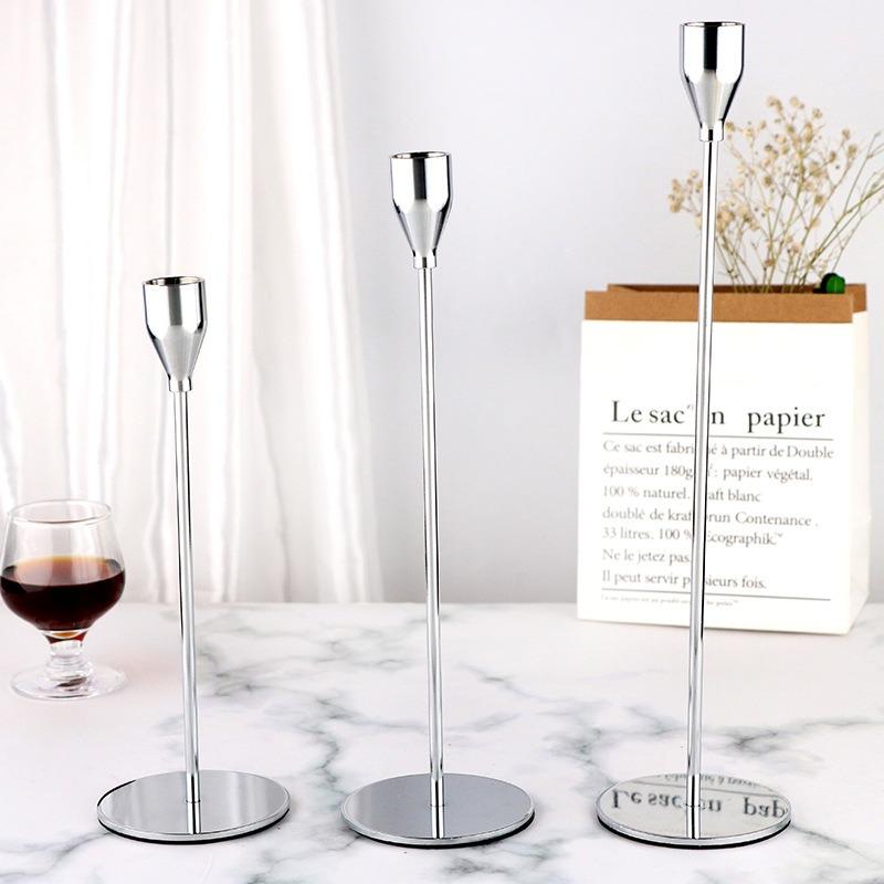 Metal Candle Holders Luxury Candlestick Fashion Wedding Candle Stand Exquisite Candelabra Table Home Decorations