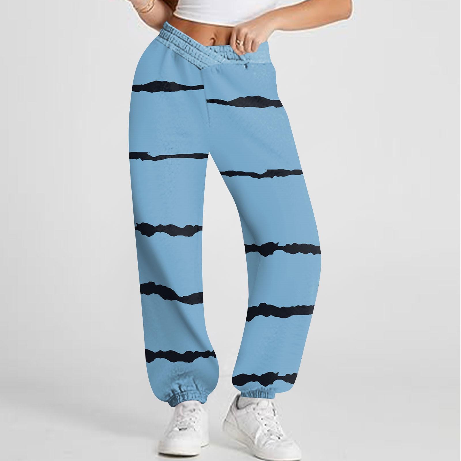 Женские повседневные модные спортивные штаны с принтом — фото 9