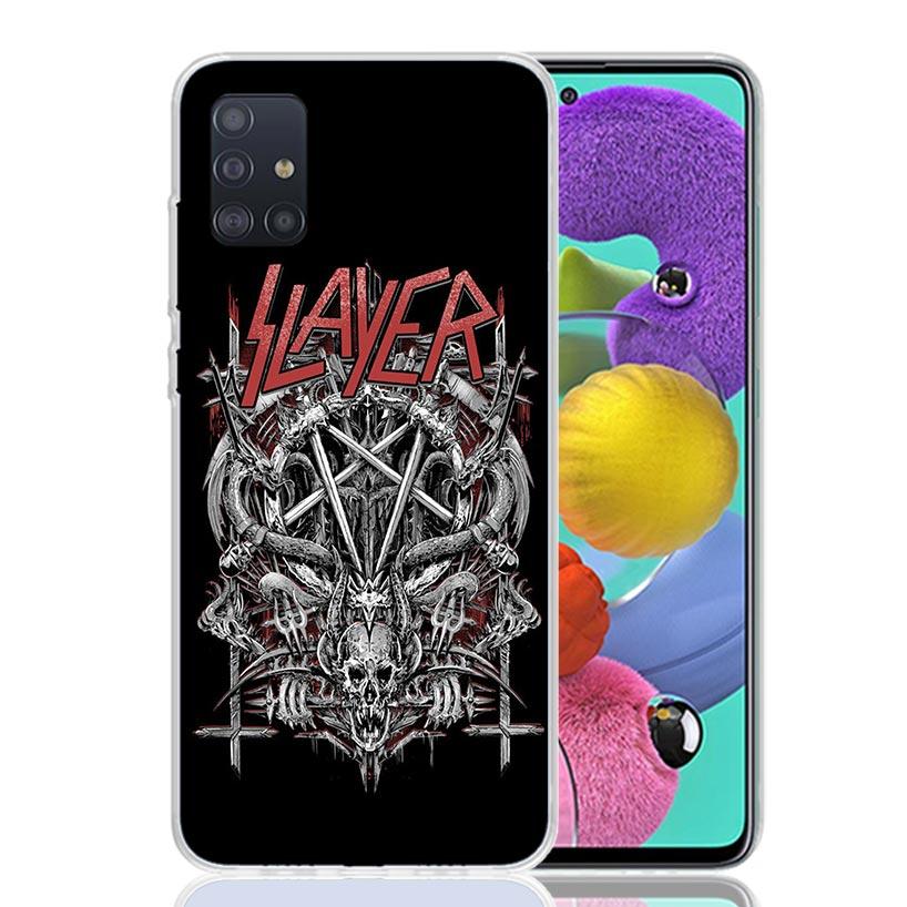 Slayer Heavy Metal Rock Band Phone Case for Samsung Galaxy A52 A51 A50S A12 A22 A32 A72 A10S A30S A31 A71 Note 20 Ultra 10 Plus
