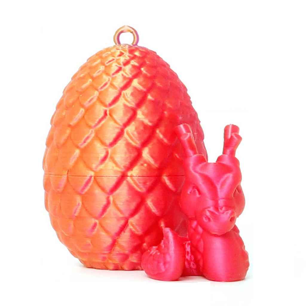 Portable 3D Printed Dragon in Eggs Pendant Unique Crystal Dragon Lightweight and Stylish Articulated Figure Decoration