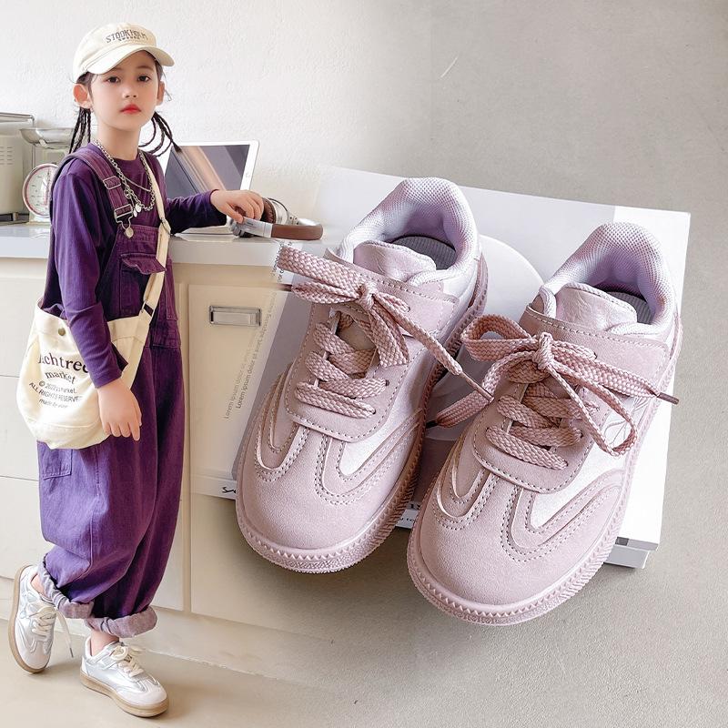 

Детская спортивная обувь 2025 весна и осень новая повседневная маленькая белая обувь корейская версия повседневная обувь мальчики моральная тренировочная обувь девочки кеды 26-30 yards FCL shot 50 pairs розовый