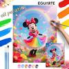 Minnie Mouse Rainbow Dress Oil Painting Hand Painting Coloring Painting Handmade Diy Home Decoration Gift