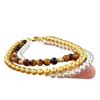 High Quality Maillard Style Natural Tiger'S Eye Stone Artificial High-Gloss Pearl Multi-Layer Bracelet Bracelet.