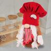 Plush Doll Holiday Handmade Knitted Chef Hat Christmas Decoration Toy Supplies