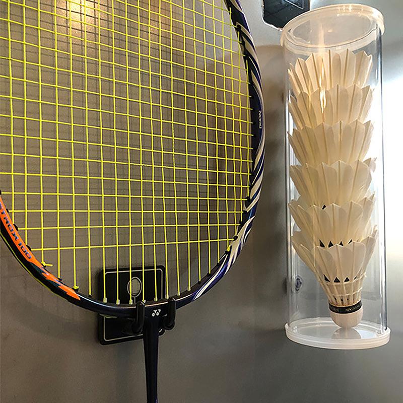Nástěnný držák na rakety Držák na tenisové rakety Držák na badmintonové rakety Nerezový nástěnný háček Úložný regál