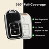 HIBEYO 2 Button Key Fob Cover for Honda CR-V HR-V Odyssey Vezel Crosstour Spirior Jade Crider Civic CRV Avancier URV Acura CDX ILX Accessories with