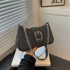 High-end Canvas Small Bag for Women, New Niche Summer Fashion Chain Crossbody Bag, Single Shoulder Underarm Bag