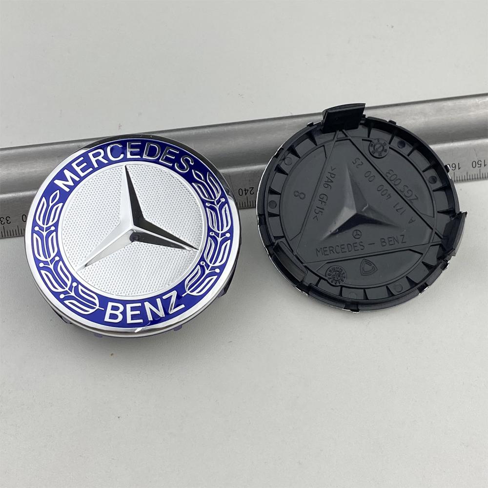 

4pcs--75mm Wheel Hub Cap Emblem Replacement For Mercedes Benz AMG C180 C200 E260 E300 ML350 W230 W204 W205 W210 W211 A1714000025 темно-синий