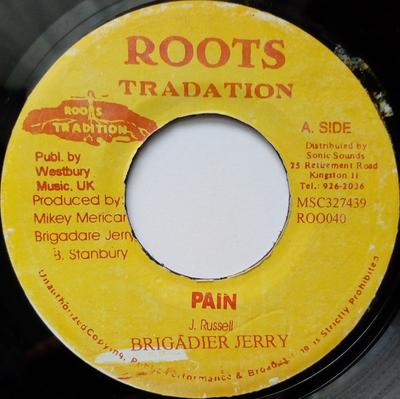 7inch Record BRIGADIER JERRY - Pain MSC327439 Roots Tradation Jamaica Reggae, Ska & Dub Used