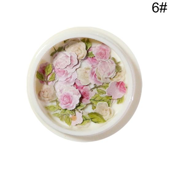 Marguerite Sakura Aufkleber, Holzzellstoffscheiben, Nagelkunst-Dekorationen