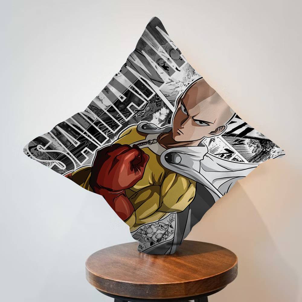 Anime O-One P-Punch Man Personalized Picture Text Home Decorative Pillows Household Gifts 45X45Cm