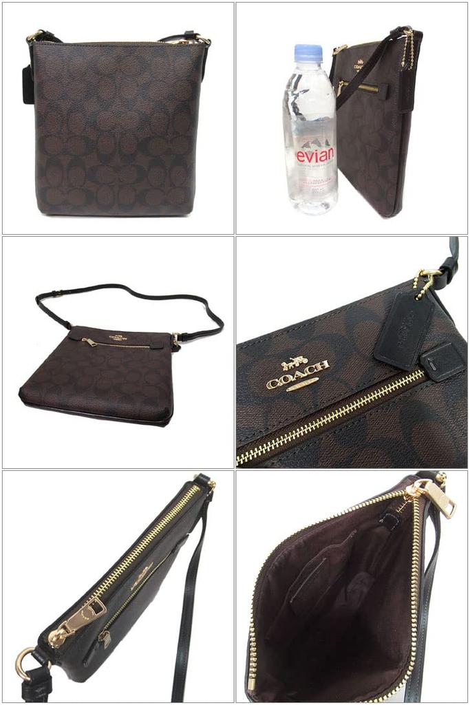 [Coach] Shoulder Bag Mini Lowan File Bag Signature Canvas PVC Crossbody CF340 IMAA8 (Brown X Black) Outlet Women's [Parallel Import]