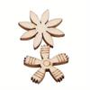 100pcs/bag Home Decoration Hanging Ornament Accessory Painting Scrapbooking Craft Wooden DIY Plant Flower Shape Handmade