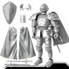 Medieval Knight Action Figure 3D Printed Knight Collection Exquisite Medieval Statue Desk Decoration for Families, Lovers Gifts