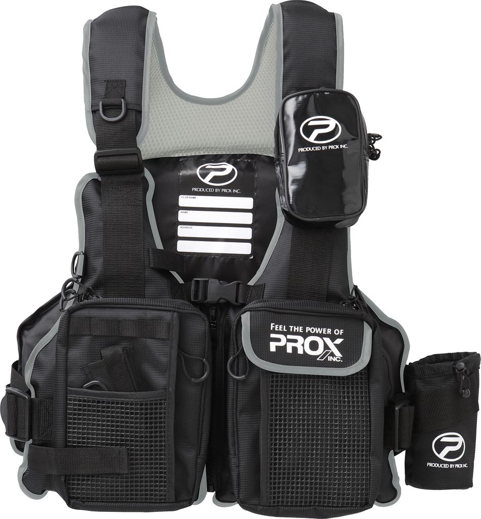 Prox Floating Game Adult Size Small Adult Size Small Vest, (Black/Gray) PX399SKG, Gray,
