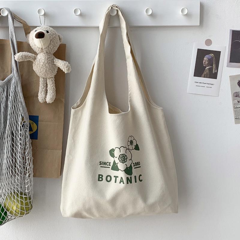 Canvas-Tragetasche im japanischen und koreanischen Stil - Damen-Sommer-Schultertasche mit großem Fassungsvermögen für Schule oder Nachhilfe