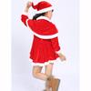 Traje Cálido de Fiesta de Navidad Invierno Abrigo Pantalones Sombrero Zapato Traje de Juego de Roles de Papá Noel Niños Niñas