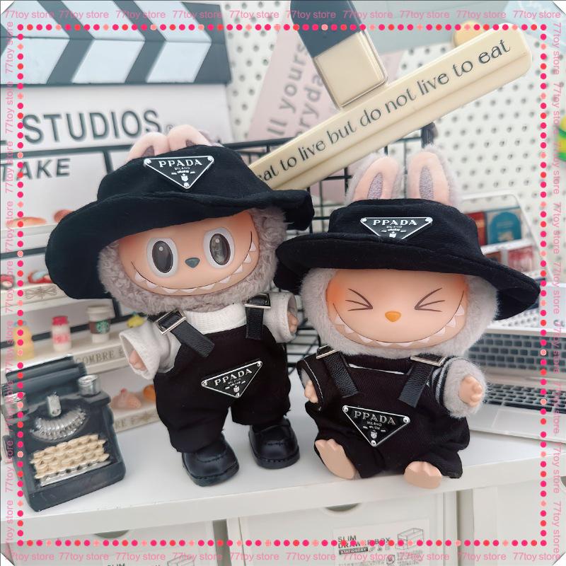 The First and Second Generations of Labubu Only Sell 17cm Seated Party Clothes Accessories Inverted Triangle Workwear Fashion