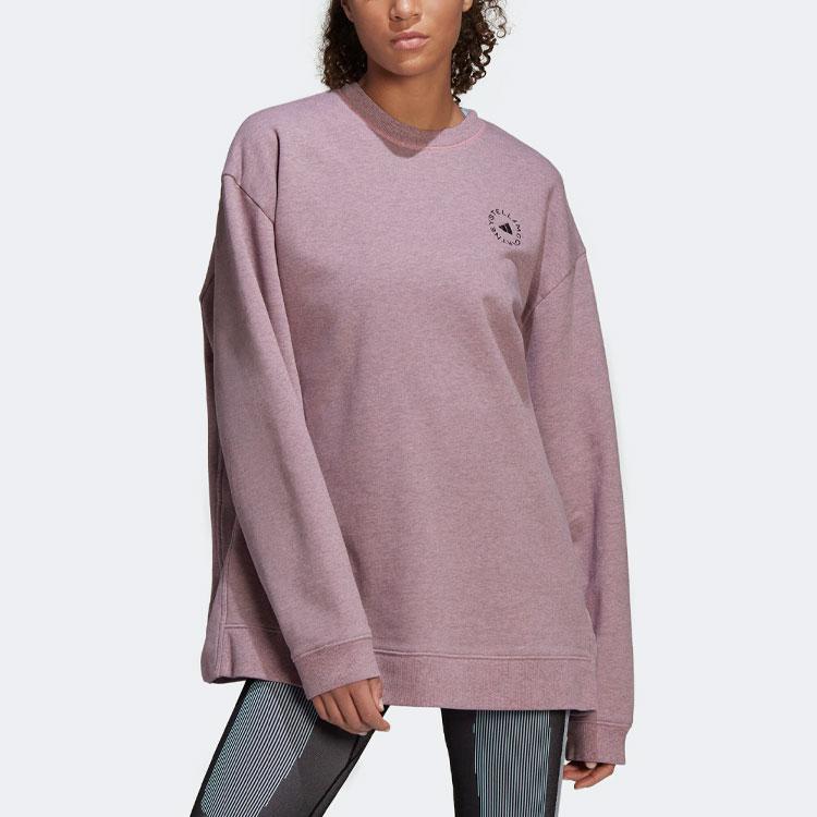 adidas X Stella Mccartney Co-Branded Solid Color Loose Casual Pullover Sweatshirt Women Tops Purple HB7409